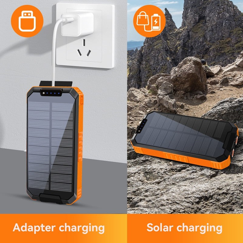 49800mAh Solar Power Bank – Portable Charger with 3 Cables, Wireless & Flashligh2