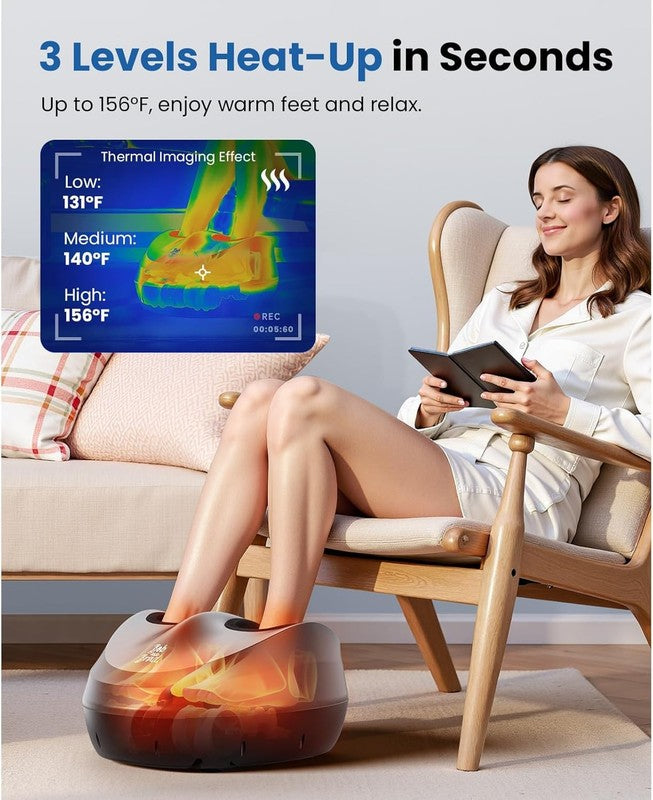 Foot Massager Machine with Heat and Remote, Fits up to Size 14, FSA Eligible HSA2