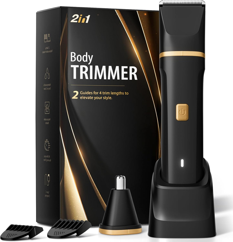 Waterproof Electric Razor for Men - Versatile Grooming Kit with 2 Blades10