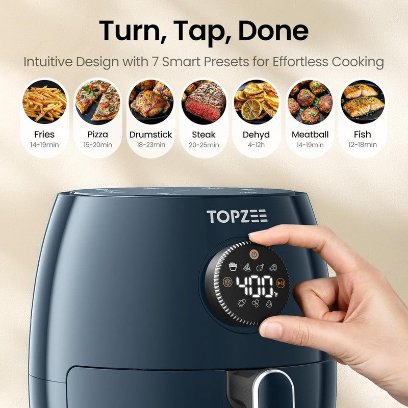 2.1Qt Small Air Fryer 4-in-1 Digital Nonstick Dishwasher Safe BPA-Free Dark Blue1