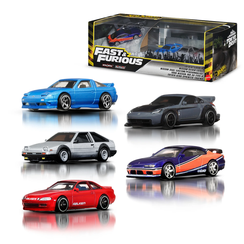 Fast & Furious Tokyo Drift 5-Pack – 1:64 Scale Die-Cast Cars, Premium Collectibl10