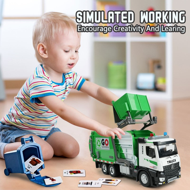 Garbage Truck Toys for Boys 3-5 with Lights & Sounds Trash Truck Toys for 2 3 4 4