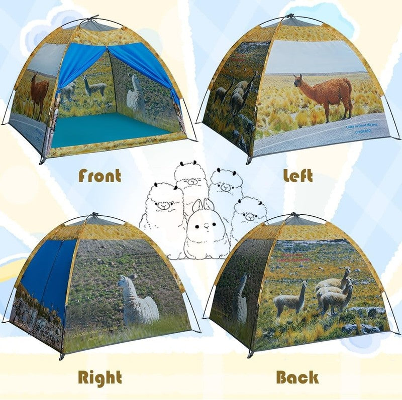 Kids Alpaca Pop Up Play Tent, Indoor/Outdoor Adventure Playhouse2