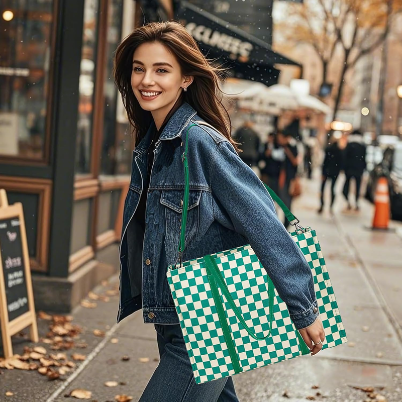 Laptop Tote Bag for Women Work 15.6 Inch Canvas Shoulder Bags Computer Messenger2