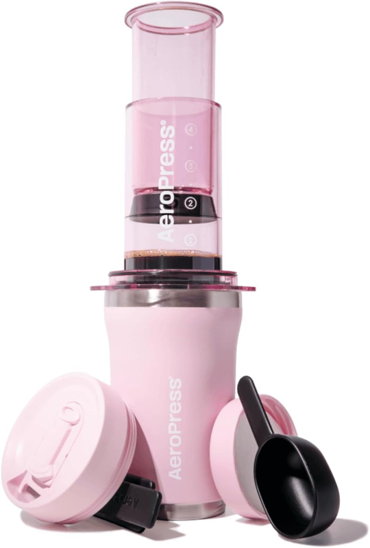 Go Plus Portable Coffee Maker French Press Pour Over Espresso Travel Pink9
