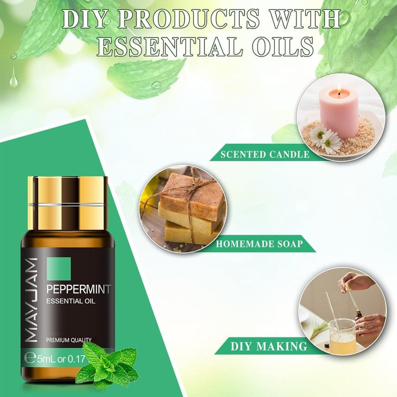 Tea Tree 20 Pcs Pure Essential Oil Gift Set, for Diffuser, Humidifiers, Skin Car4