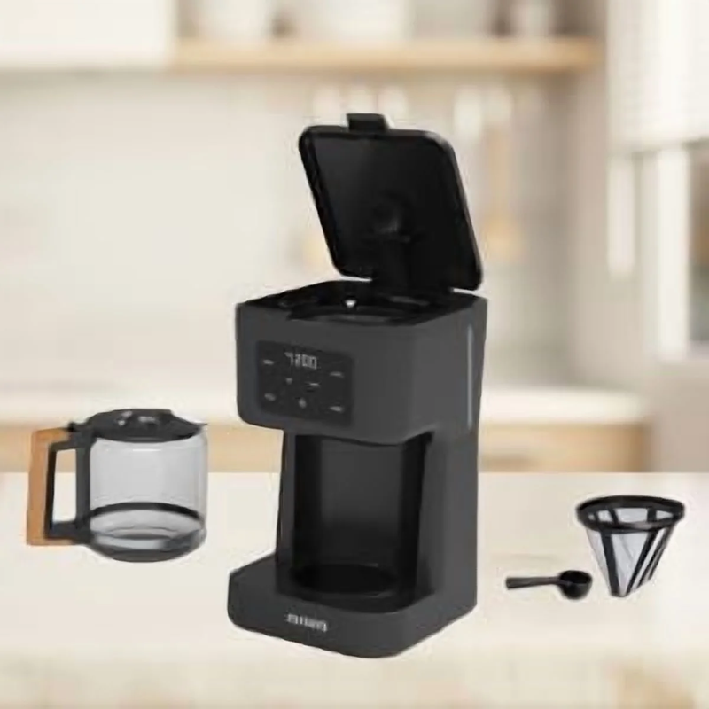 12-Cup Programmable Coffee Maker with Reusable Filter LED Indicator Black7