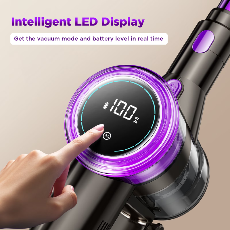 Cordless Stick Vacuum Cleaner 38KPA 50Min Lightweight Pet Hair Carpet8