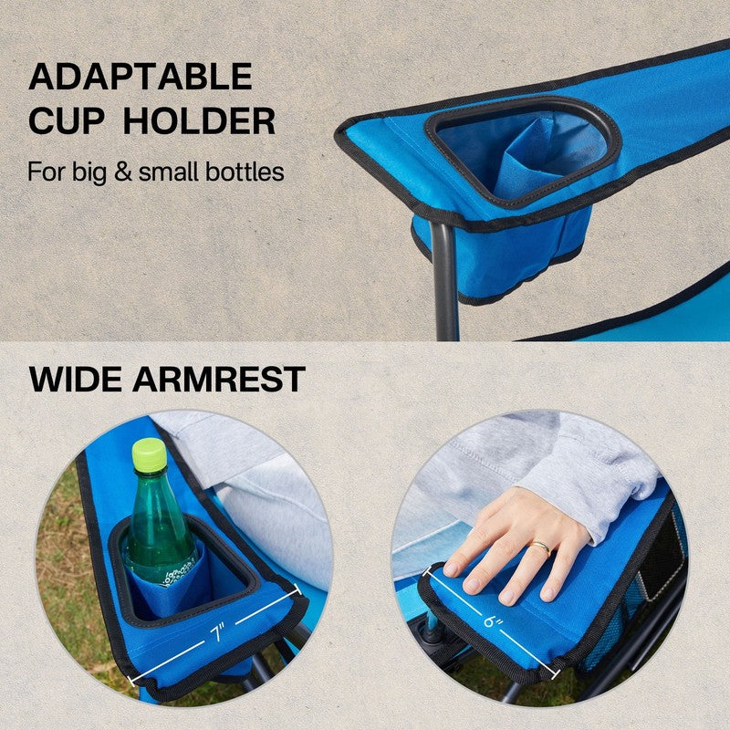 PORTAL Rocking Camping Chair, Portable Folding Rocker for Outdoor with Cup Holde2