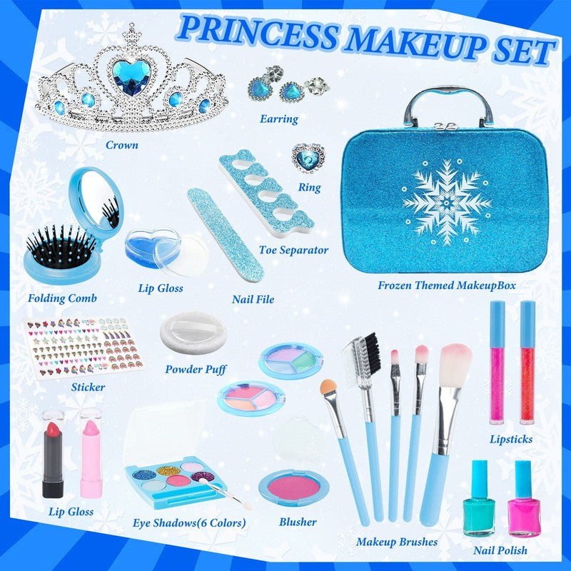 Kids Makeup Kit for Girls   Washable & Real Makeup Set, Non Toxic Toddler Cosmet6