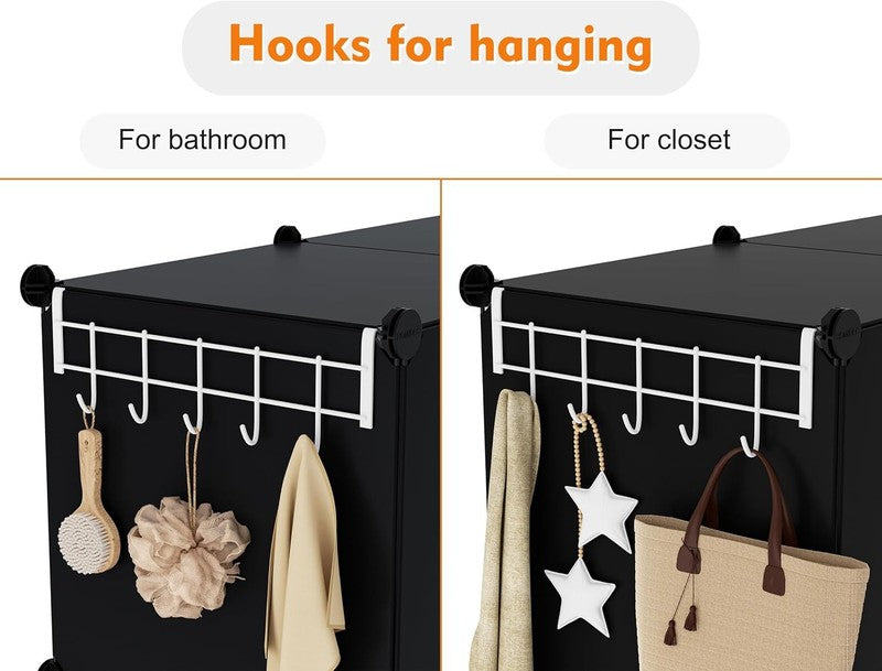 12 Cube Closet Organizer, Portable Storage Shelves for Clothes, Black5