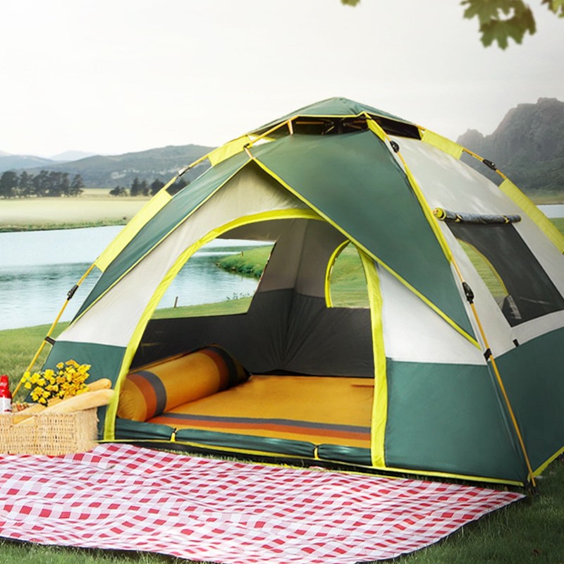 3-4 Person Camping Tent , Pop up Camping Tent Easy Setup Outdoor Tents Rainproof2