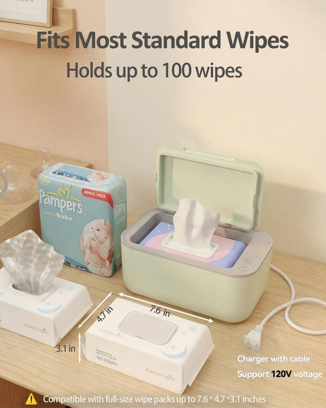 Baby Wipe Warmer 3 Level Temp Quiet Heating Large Capacity Green4