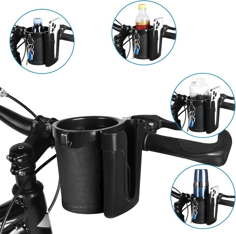 3-In-1 Bike Cup Holder with Cell Phone Keys Holder, Bike Water Bottle Holders, U7