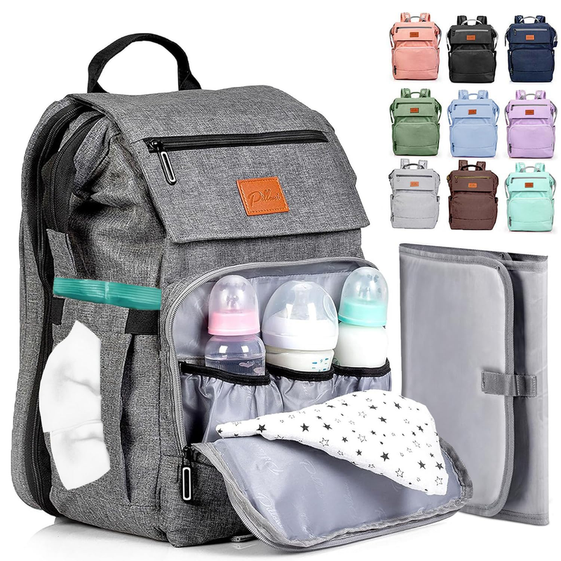 Baby Diaper Backpack Waterproof Travel Bag w/ Changing Pad for Boys Girls10
