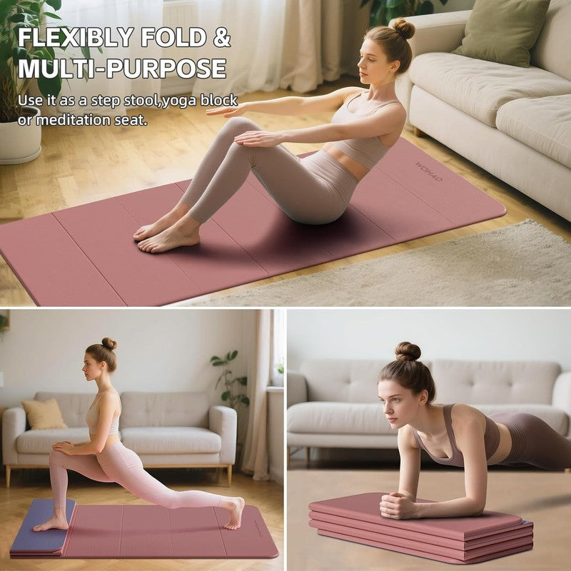 7 Fold Yoga Mat 70"X24"   1/2 Inch Thick Folding Exercise Mat, Compact Non Slip 5