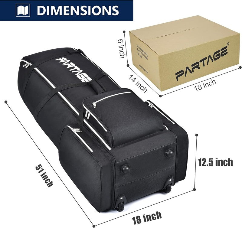 Golf Travel Bag with Wheels,Golf Travel Case for Airlines  Black4