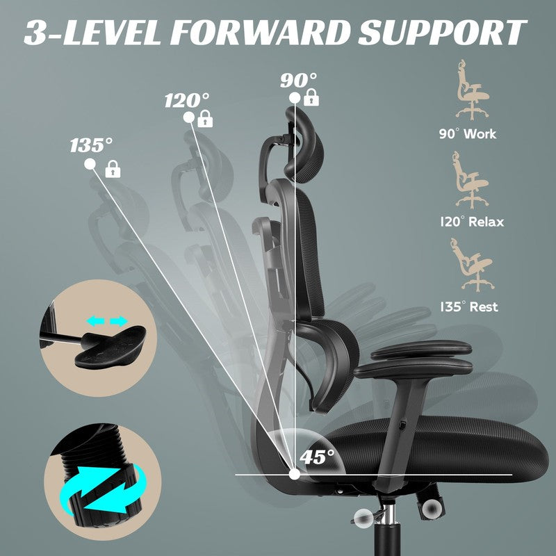 Ergonomic High Back Office Chair with Lumbar Support & High-Sponge Cushion1