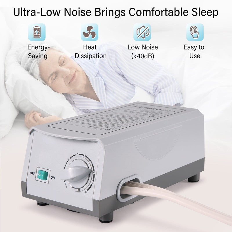 Alternating Air Pressure Mattress, Medical Relief Ulcer Bed Sores Pad Topper for4