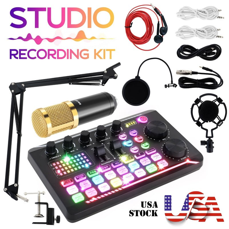 BM-800 Condenser Microphone Bundle – Podcast Mic with Voice Changer for Streamin10