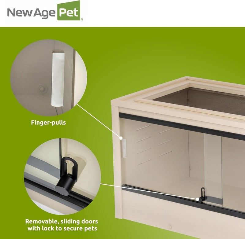 ECOFLEX 36" Reptile Habitat w/ Sliding Glass Doors Maple/Black/Grey Medium5
