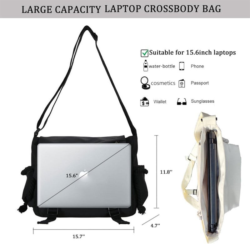 Aesthetic Crossbody Bag Cute Pins Nylon Messenger Japanese Kawaii Shoulder Bag3
