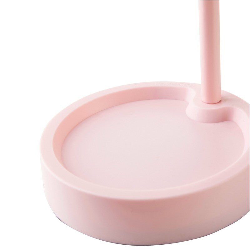 Modern LED Desk Lamp Organizer Base AC Outlet Blush Pink4