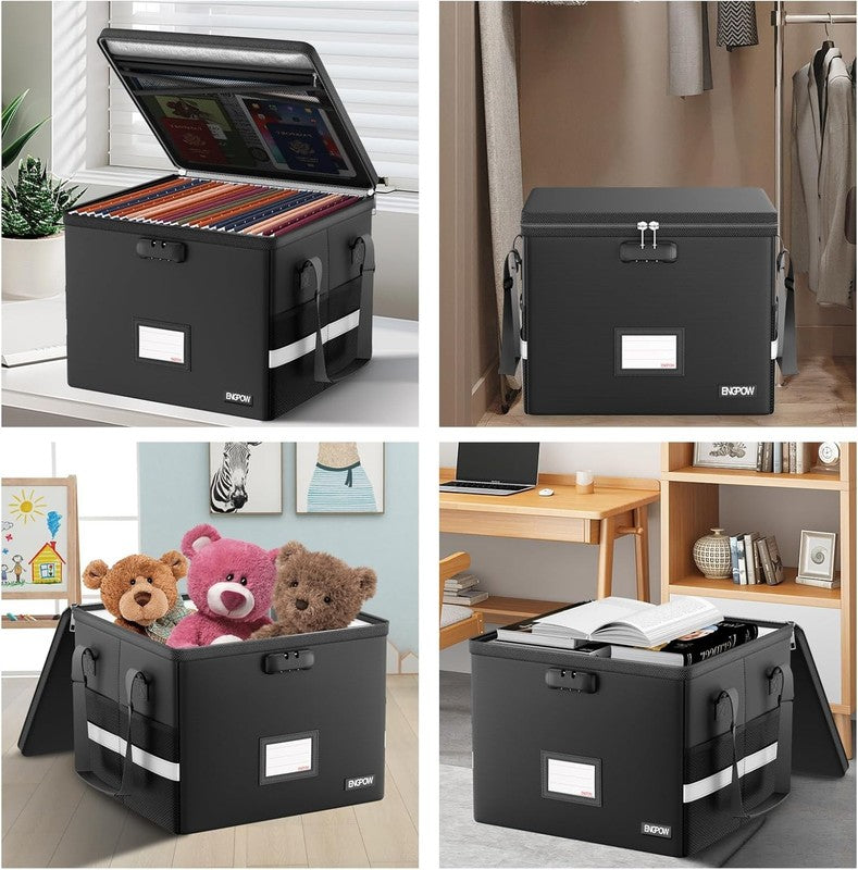 Fireproof Document Box with Lock - Portable File Organizer for Home & Office6