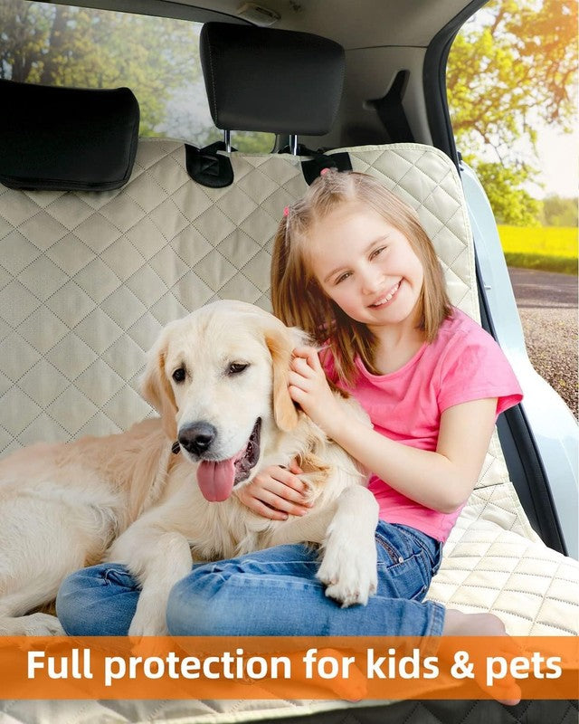 Waterproof Scratchproof Pet Bench Seat Cover, Nonslip Durable Washable Beige1