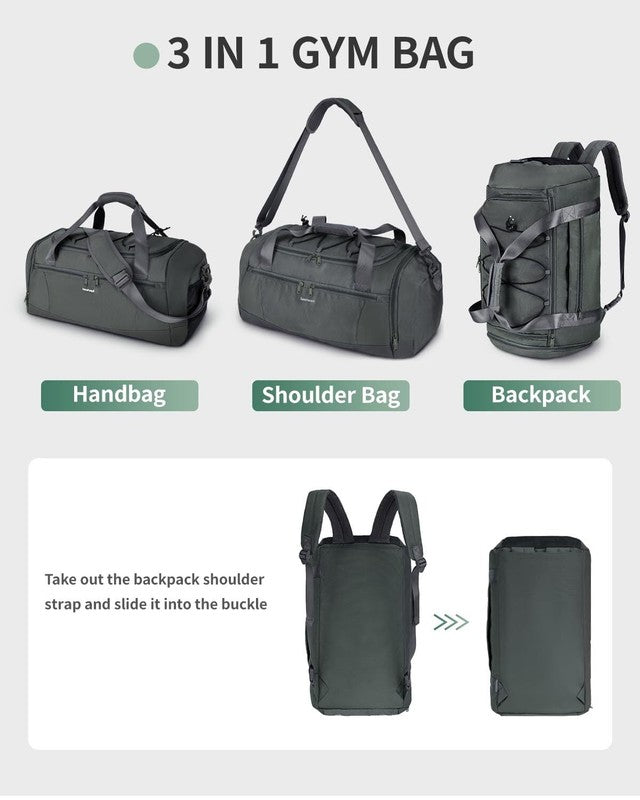 Gym Bag for Men Large Capacity Duffel Bags with Shoe Compartment Tote with Troll4
