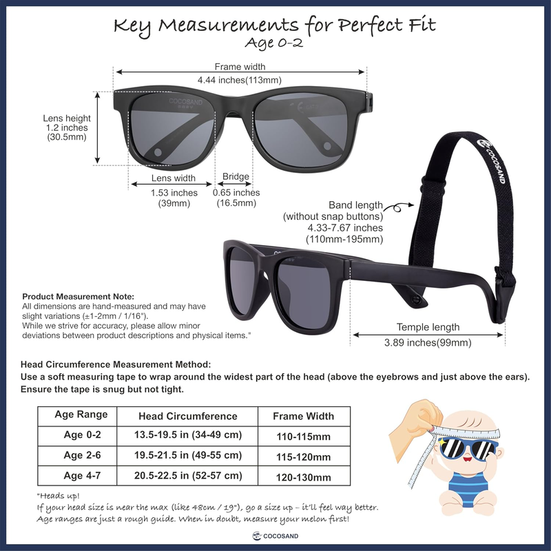   Baby Polarized Sunglasses UV400 Flexible Strap Infant Toddler 0 24 Months6