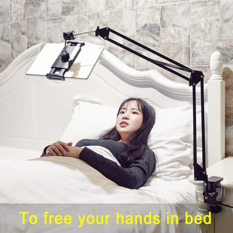 360° Rotating Tablet Stand for Bed   Fits 4.7 12.9" Devices, Aluminum Arm2