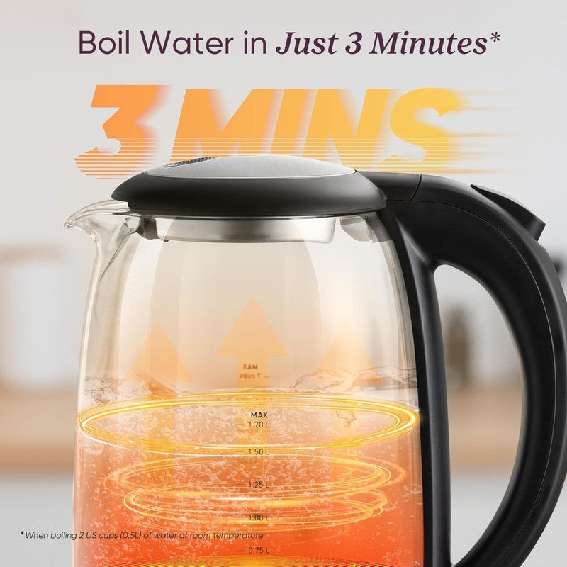 Electric Kettle, No Plastic Filter & Spout, 1.8Qt Tea Kettle & Hot Water Boiler 3