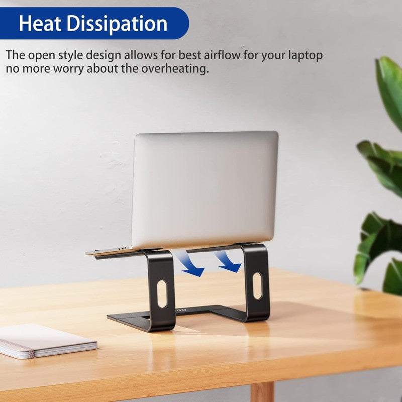 Aluminum Laptop Stand Ergonomic Detachable Riser Holder for 10 15.6" Black5