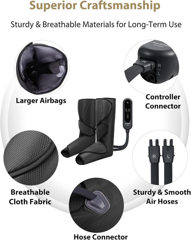 Leg & Foot Massager Air Compression Circulation Pain Relief w/ Extensions7