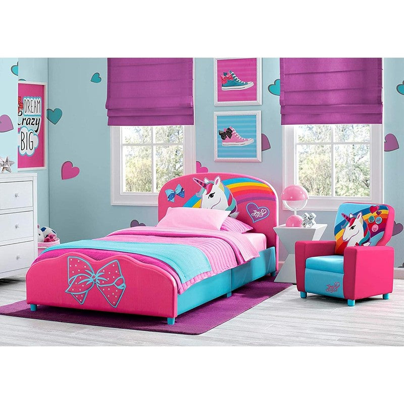 Kids Upholstered Unicorn Chair by JoJo Siwa – Rainbow Pink & Blue4