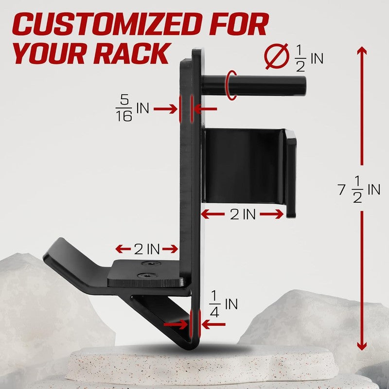 Power Rack J-Hooks Heavy Duty 2x2 3x3 Barbell Holders Home Gym1