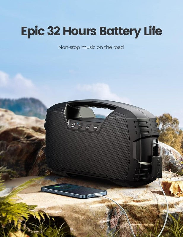 40W Waterproof Bluetooth Speaker with Deep Bass & 32H Playtime for Outdoors3
