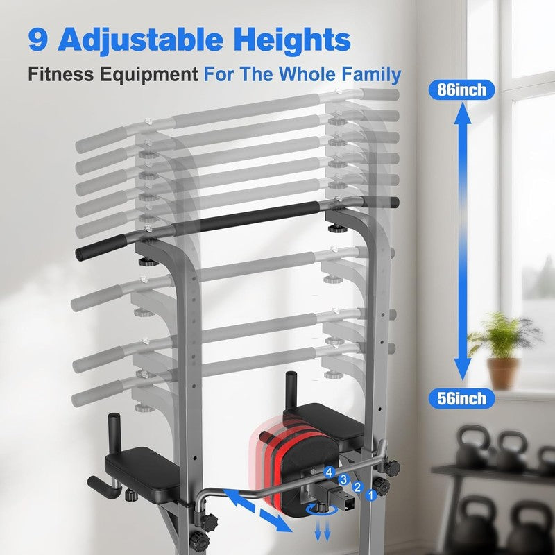 Power Tower Pull up Bar Station Workout Dip Station for Home Gym Strength Traini5
