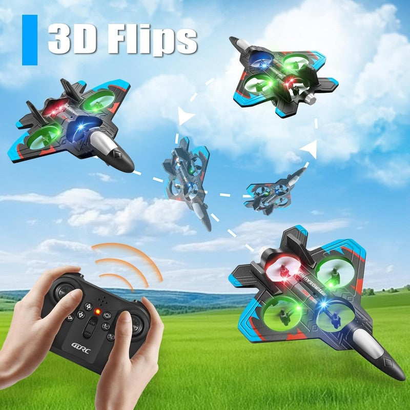 V32 RC Foam Airplane Jet for Kids Adults, 360° Flip, Lights, Stunt Toy Gift4