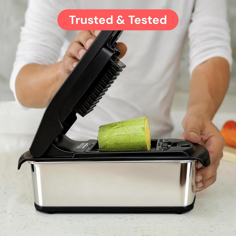 4-in-1 Vegetable Chopper Spiralizer Food Chopper Container Stainless Steel7