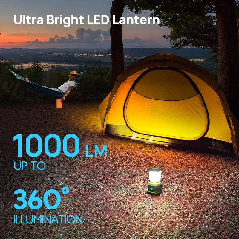 1000LM LED Camping Lantern 2-Pack Battery Powered Waterproof Light1