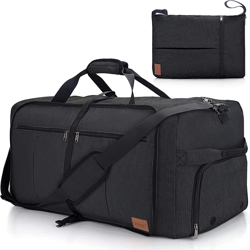 120L Foldable Waterproof Travel Duffel Bag w/ Shoe Compartment8