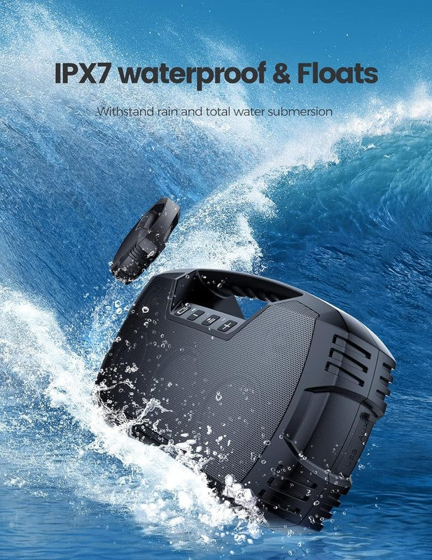 40W Waterproof Bluetooth Speaker with Deep Bass & 32H Playtime for Outdoors2