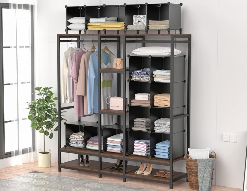 12 Cube Closet Organizer, Portable Storage Shelves for Clothes, Black3