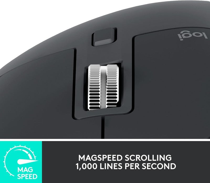 MX Master 3S Wireless Mouse   Ultra Fast, Quiet, 8K DPI, Ergo Design3