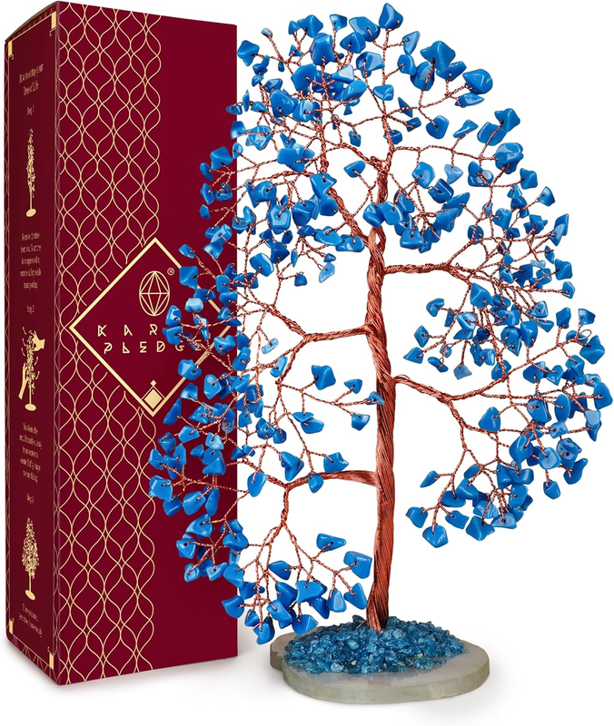Turquoise Chakra Crystal Tree Feng Shui Decor Positive Energy Good Luck Gift8