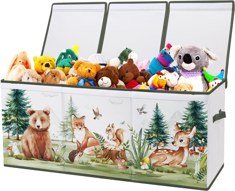 Large Toy Box Chest Collapsible Oxford Storage Box Kids Flip Lid8