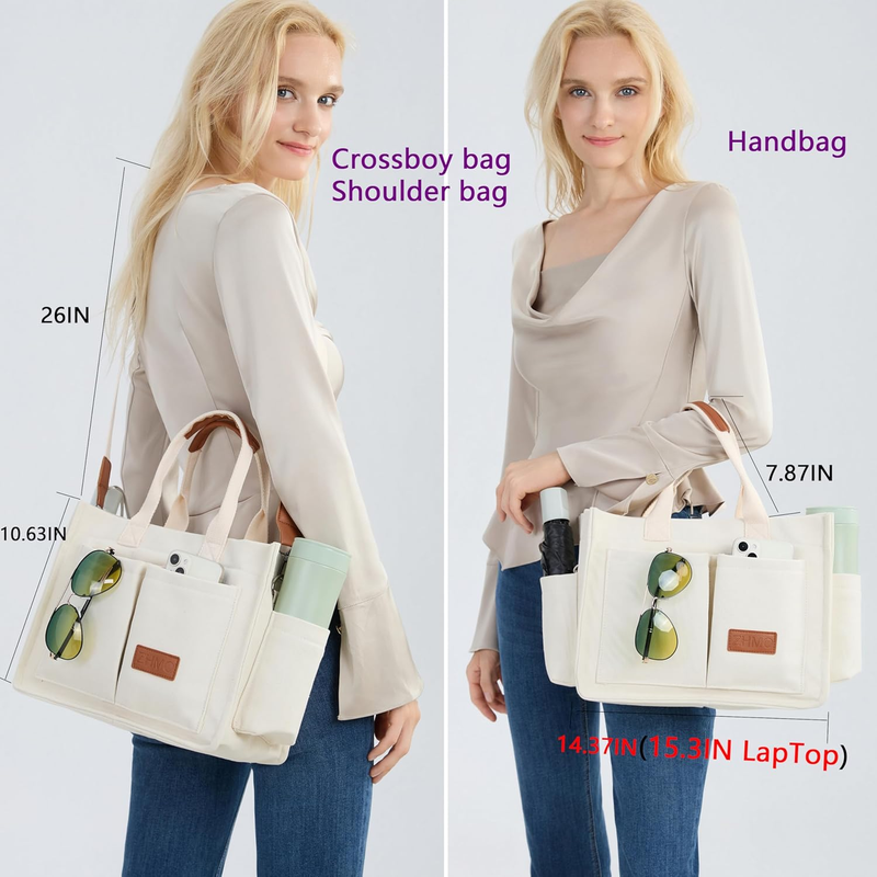 Canvas Tote Bag for Women,Women'S Bags Crossbody Bags Work Laptop Tote Bag Large2