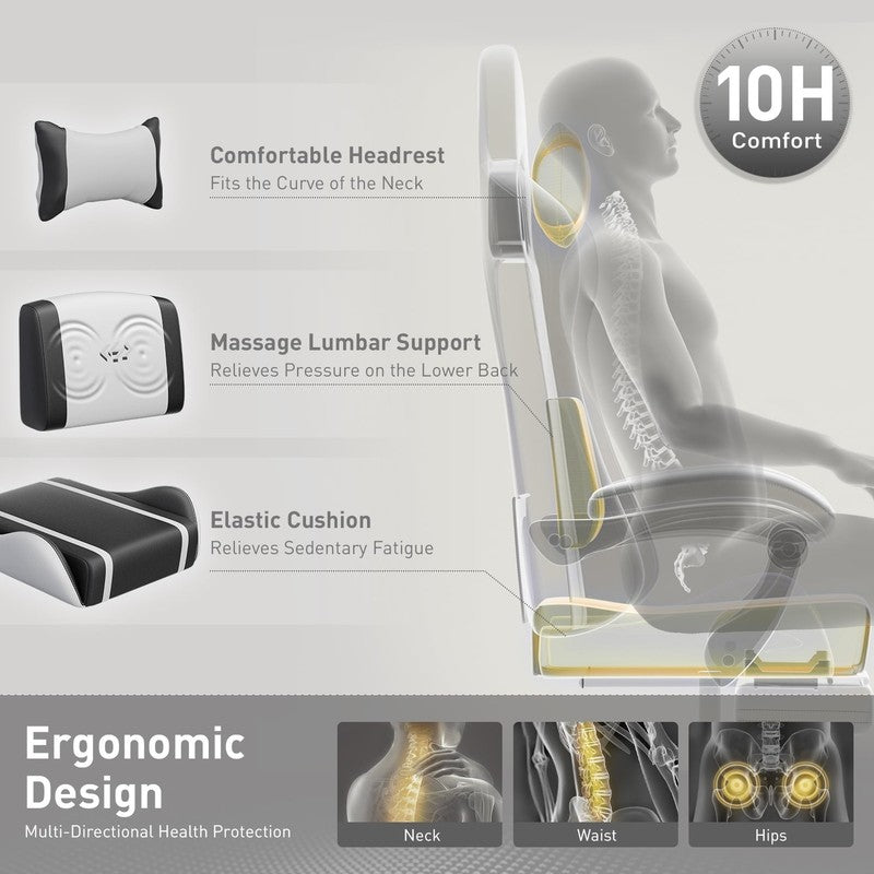 Gaming Chair with Pocket Spring Cushion, Gamer Chair with Lumbar Massage, Gaming2